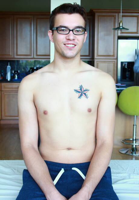 American hot twink Kory Houston and muscular Colton Casey fuck ass after sucking in kitchen