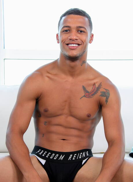 Black well-built Kevin Blaise sucking and screwing the boy