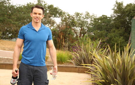 Famous americans, beefcake Mark Long and beefcake Addison Graham in hot ass bang outside