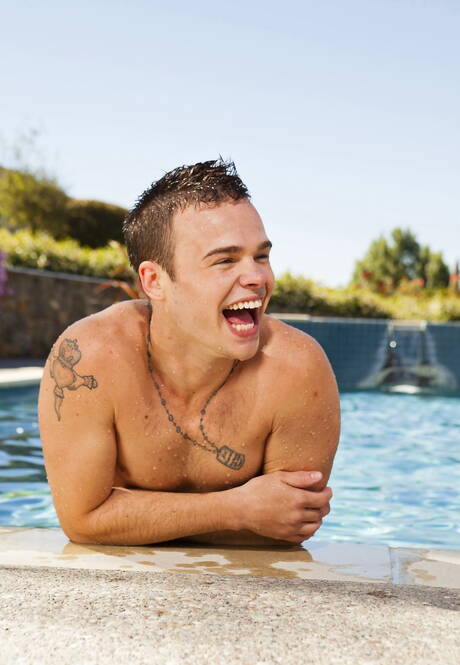 Hot american dudes young dude Joey Hard and hot twink Jake Farren sucking and screwing each other at pool