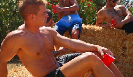 Outdoors Liam, Corbin, Brandon, Christian, Austin licking ass and fingering