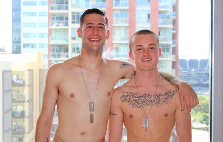 Beefcake James Devlin and stud Dominic have a good anal sex outdoor