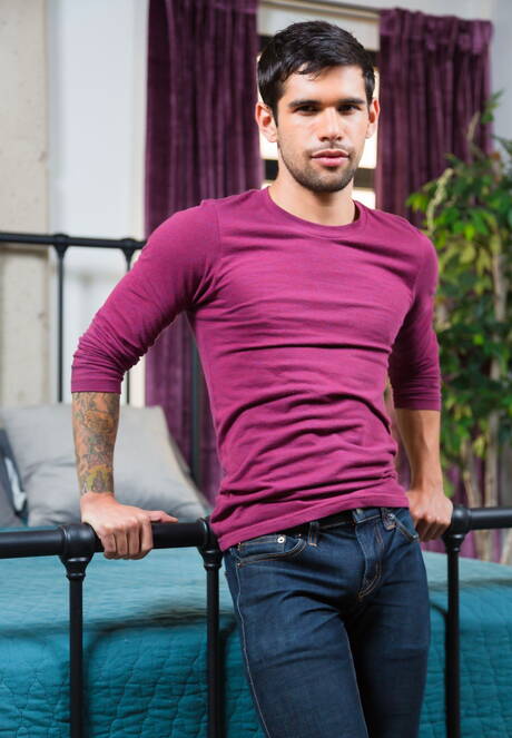 American hairy stud Ty Mitchell and beefcake Mason Williams sucking and screwing each other