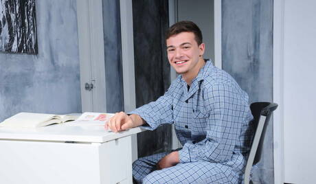 Two american boys twink Trevor Spade and beefcake Dirk Caber have a good sex