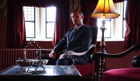 Swedish muscular Tomas Brand and swedish hunky guy Logan Rogue in hot homosexual scene