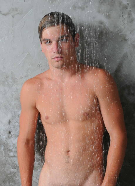 Hot americans, strongman Johnny Rapid and husky guy Billy Santoro make a love in shower