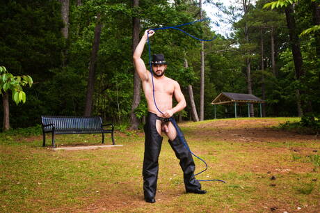 Two american boys muscular Scott Demarco and hunky guy Logan Cross have a hot couple sex outside