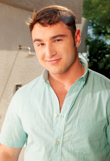 American tough guy Colton Reece and british muscular Michael Boston in cock sucking scene in bathroom