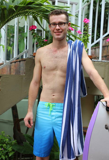 Gorgeous buddy Mars Rousseau and sexy buddy David Austin in hard anal sex outdoor