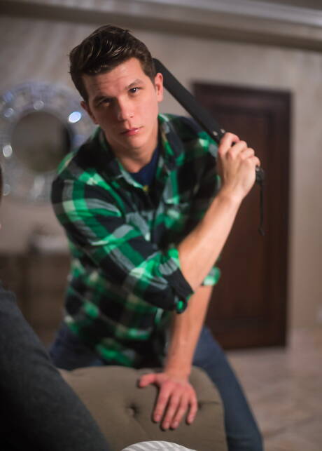 Young dude Taylor Coleman and american beautiful boy Johnny Hands in ass spanking session