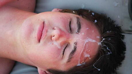 Shameless guys Seth Adams, Kyle Bradley and Cody Cachet have threesome anal sex at pool