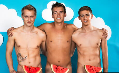 Andy, Kody Knight, Kyle, Max, Troy in wild gangbang