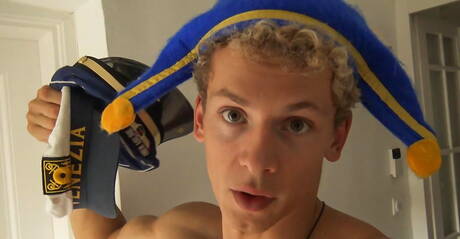 Kevin, Adam, Joel Birkin, Bastian Dufy, Pip Caulfield, Sven, Eluan, Joaquin, Justin, Jerome Exupery, Jeff Mirren in gangbang scene in kitchen