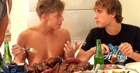 Adam Archuleta, Christian Lundgren, Kieran Benning and Mark Sullivan loves doggystyle with sucking