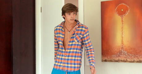 Young Kieran Benning, Jerome Exupery fingering ass and riding on cock