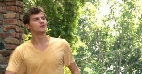 Joel Birkin, Peter Annaud and Dylan Maguire in hot 3some anal sex outdoor