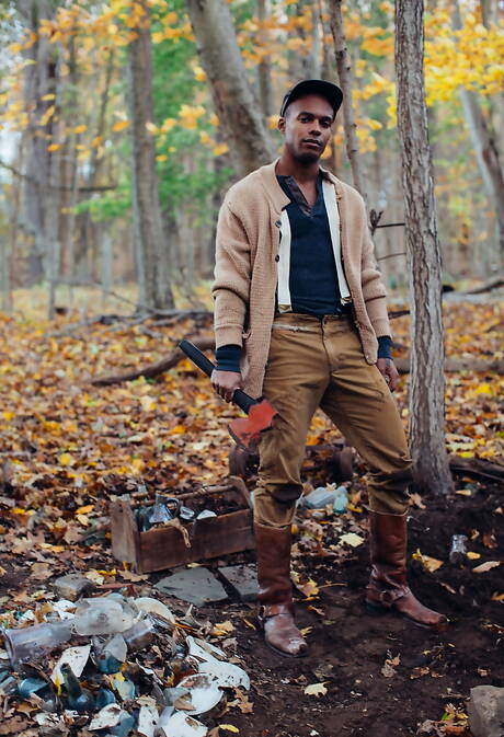 Famous americans, beefy Jacen Zhu and young Sean Ford in black on white sex outdoor