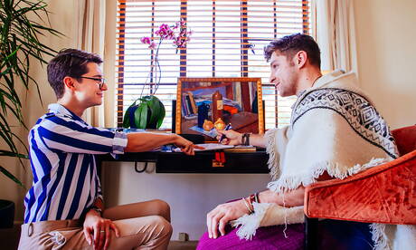 Hot american boys well-built Calvin Banks and beefy Nico Leon fuck ass after sucking in bath