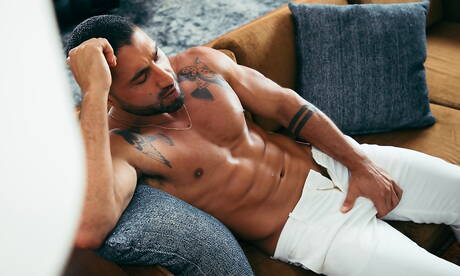 Hot american boys beefcake Nico Leon and hot bear Sharok have anal sex