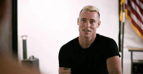 Two american guys husky guy Justin Matthews and tough guy Elliot Finn in hot anal sex outside