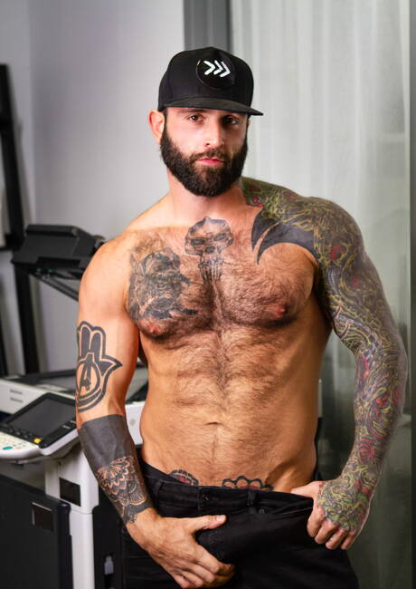 Alex Mecum and his boss Markus Kage fuck office worker Kit Cohen is different places