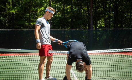 Latin tough guy Michael Delray and british tough guy Michael Boston make a love outdoor