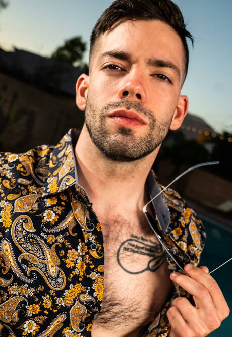 Nice american boys beautiful boy Jayden Marcos and otter Julian Brady posing naked at the pool