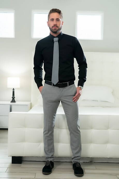 Sexy friends Lauren Phillips, Wesley Woods and Wolf Hudson in bisexual sex scene