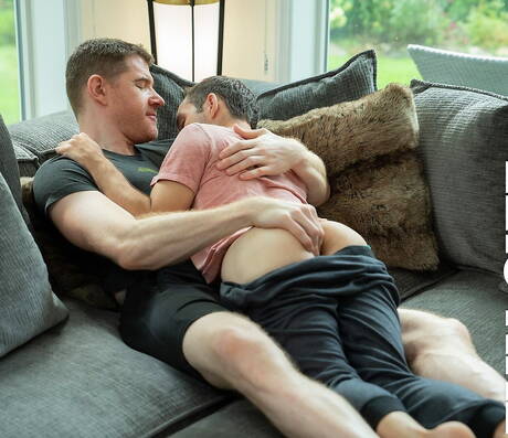 Two american boys hunky guy Legrand Wolf and hot twink Marcus Rivers have a hot sex