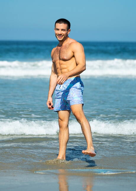 Hot american dudes muscular Manny and stud Jax Hayes banged each other on the beach