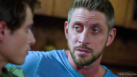 Famous americans, tough guy Johnny Ford and young dude Ben Masters fuck after interracial dick sucking