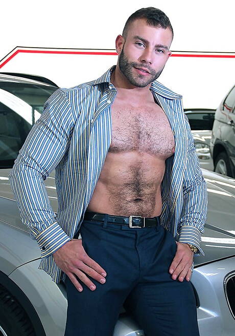 Latino well-built Andy Star and spanish strong bull Diego Reyes make a love