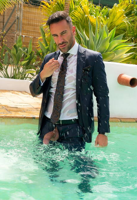 Shameless buddies Alan Vicenzo, Emir Boscatto and Gustavo Cruz make a love at pool