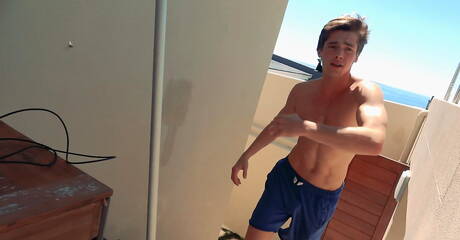 Hot czech boys tough guy Helmut Huxley and hot twink Jason Bacall have a good sex outdoor