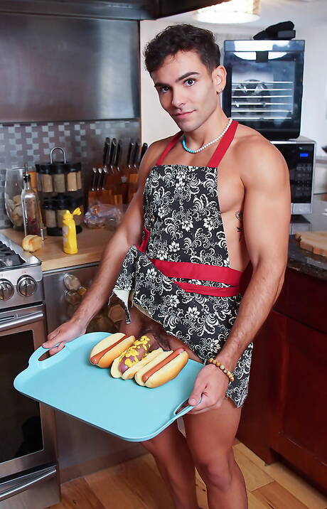 Nice american guys young Jack Waters and tough guy Damian Night fuck ass after blowjob in kitchen