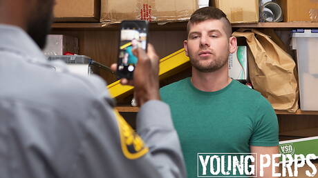 Hot Dark Knight, Connor Halsted and Miller Axton have threesome interracial anal sex