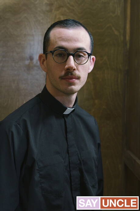 Two american dudes young Father Fiore and pretty boy Jace Madden fuck after dick sucking