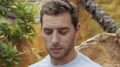 Nice american guys husky guy Carter Woods and young Theo Brady have a hot couple scene outdoor