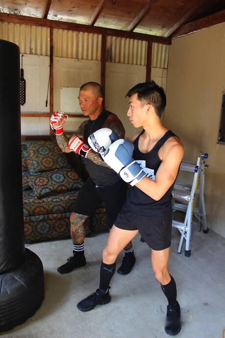 Nice american buddies bull Damian Dragon and strongman David Ace have a hot couple sex