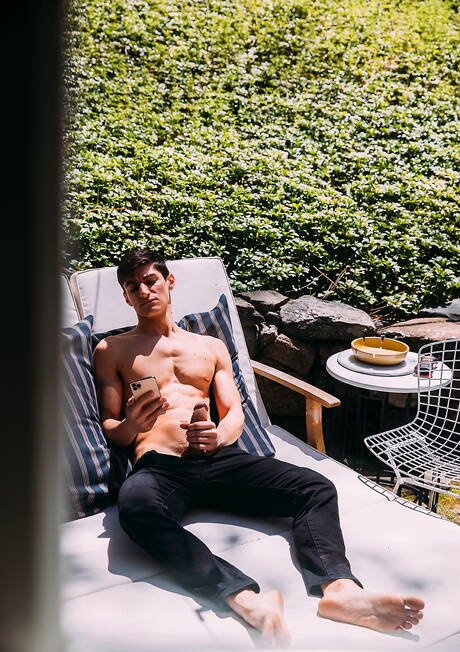 Hot american guys muscular Aiden Ward and hunk Xtian Mingle fuck ass after sucking outdoor