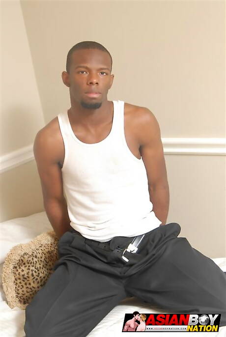 Ebony beefy Intrigue Fox playing with dick