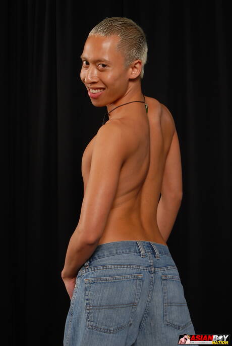 Asian young Ian Rivera teasing his dick