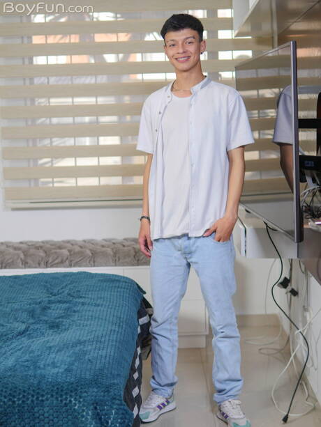 Beautiful boy Sebastian Jed teasing his cock