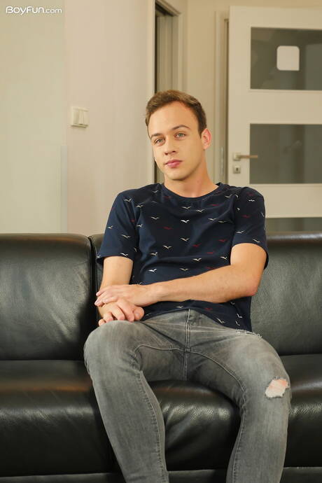 Young boy Noah Blake posing naked