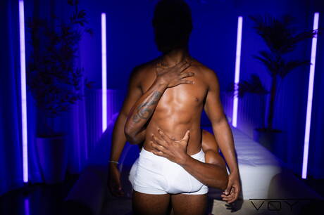 Hot dude Luccas Toblerone and sexy buddy Caio Rodrigues shows a sturdy body